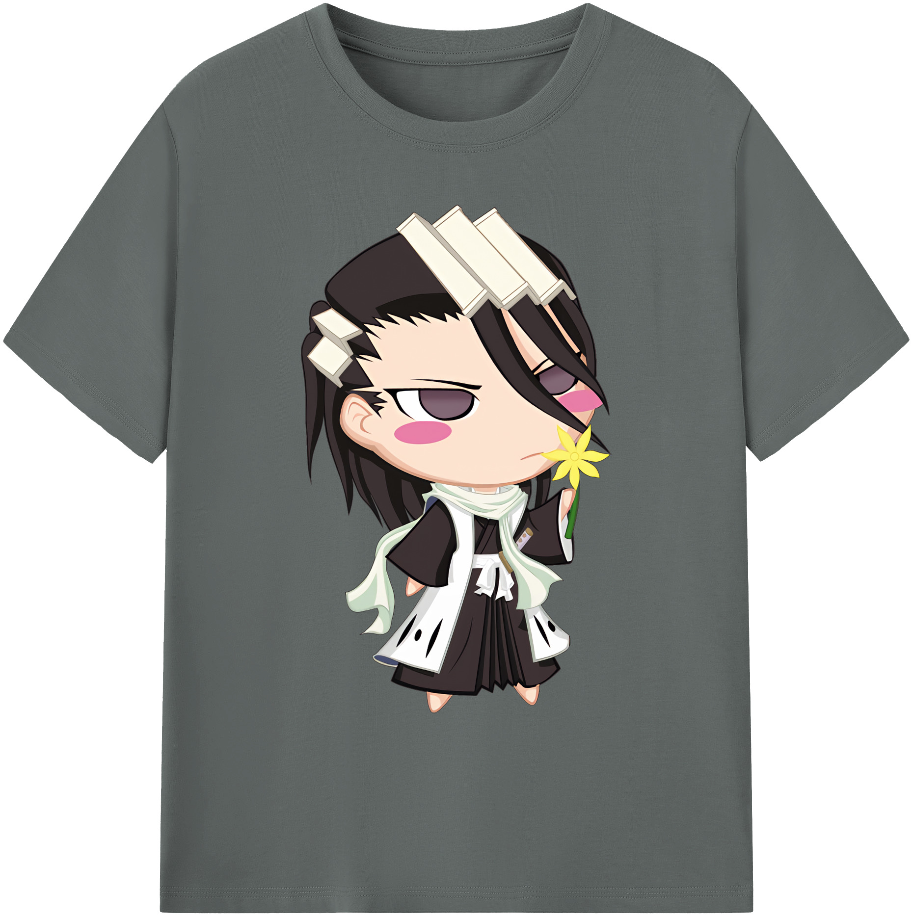 （画像用） ブリーチ くちき びゃくや BLEACH Kuchiki Byakuya 綿100％ メンズ半袖Tシャツ｜肌触りやわらか＆通気性